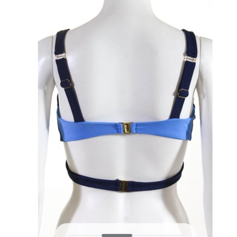 Les canebiers palmier bikini top white/ blue size 44 - Picture 2 of 4